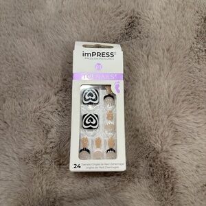 imPRESS Chic Black and White Toenail Set - 24 Nails